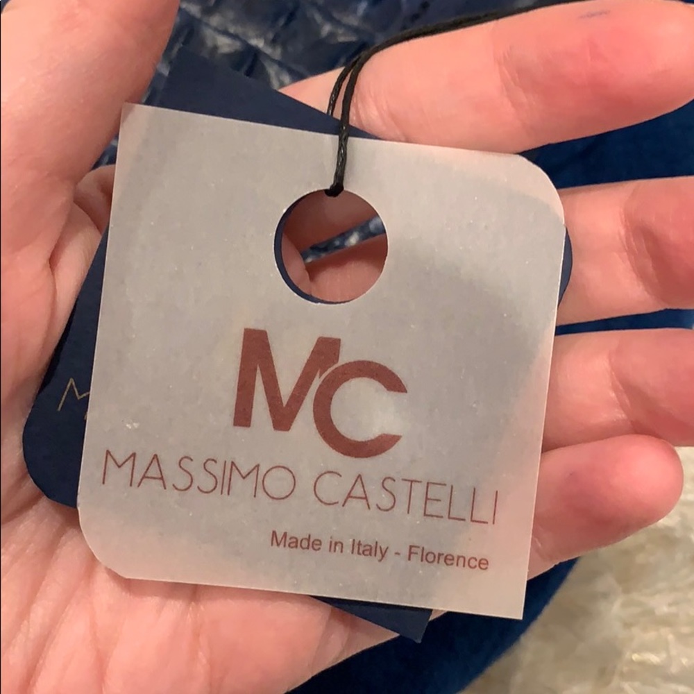 Blue Patterned Massimo Castelli Bag - image 7